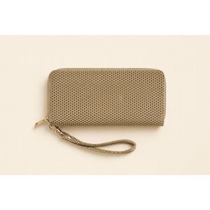 2 Chic Metallic Gold Wristlet Wallet Zip-Around Clutch